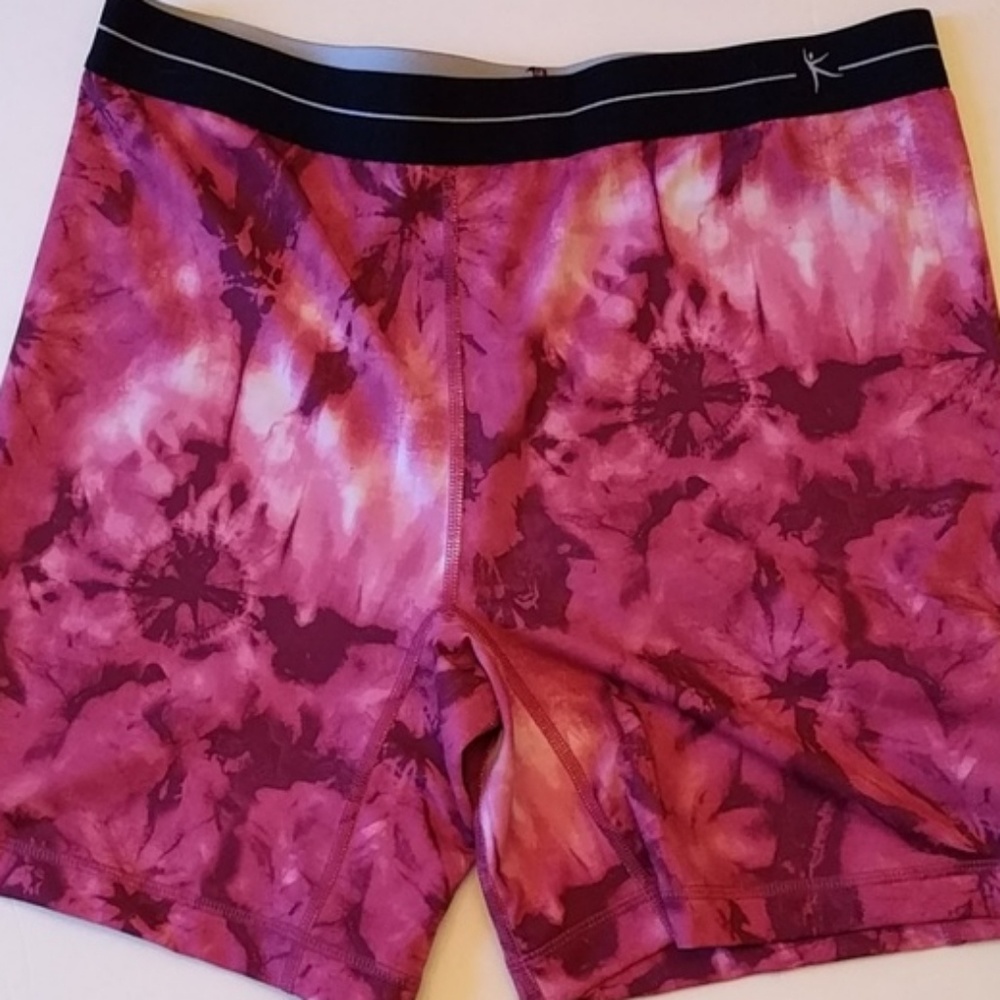 Danskin Now Pink Tie Dye Bike Shorts